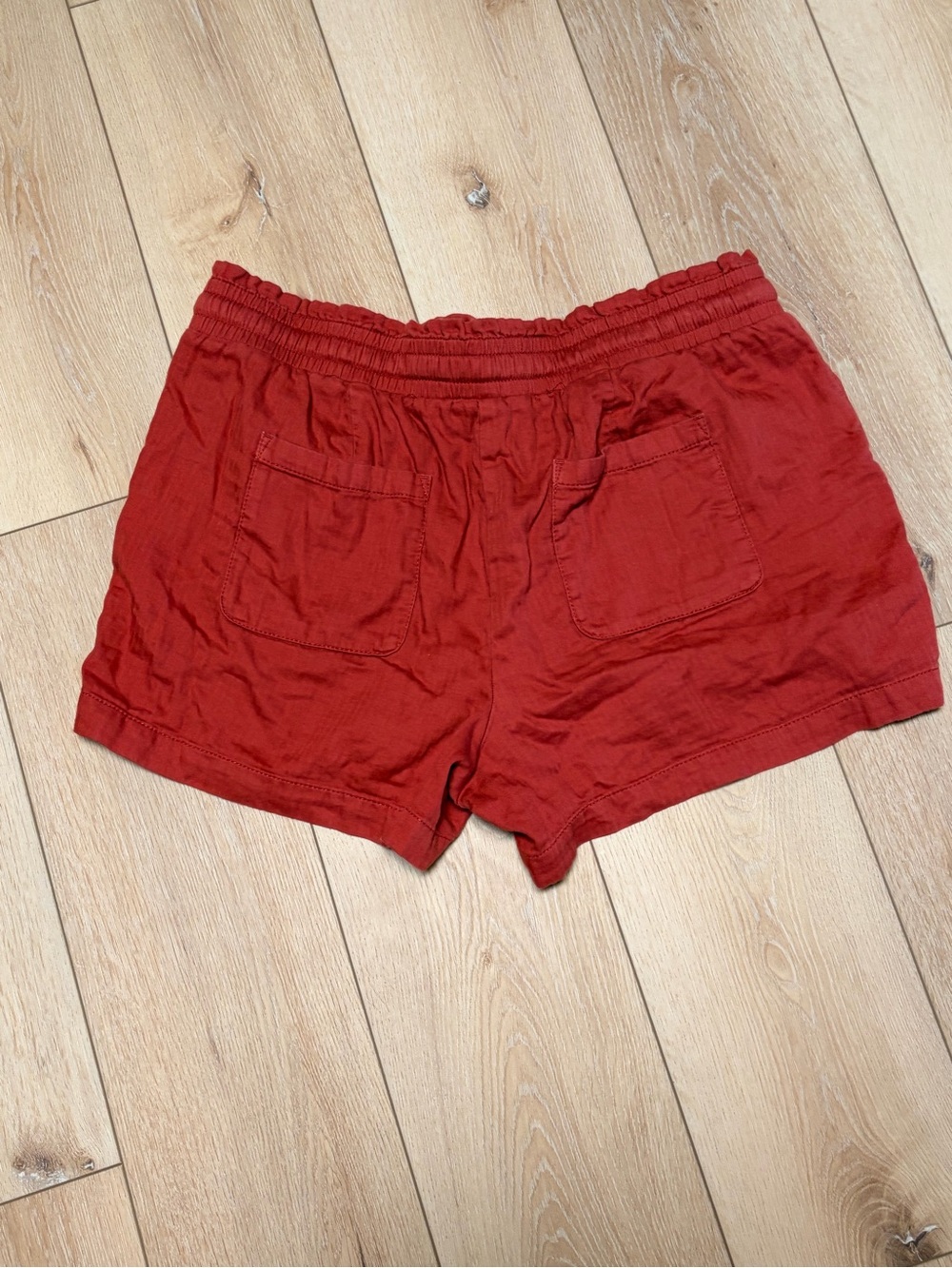 LOFT Rust Red Drawstring Athletic Shorts - Picture 2 of 3